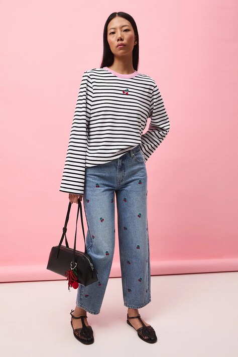 Medicine longsleeve bawełniany damski kolor biały