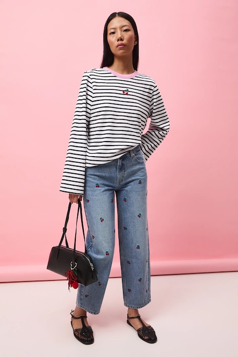 Longsleeve bawełniany damski z kolekcji Valentine’s Day kolor biały RS26-BUD280