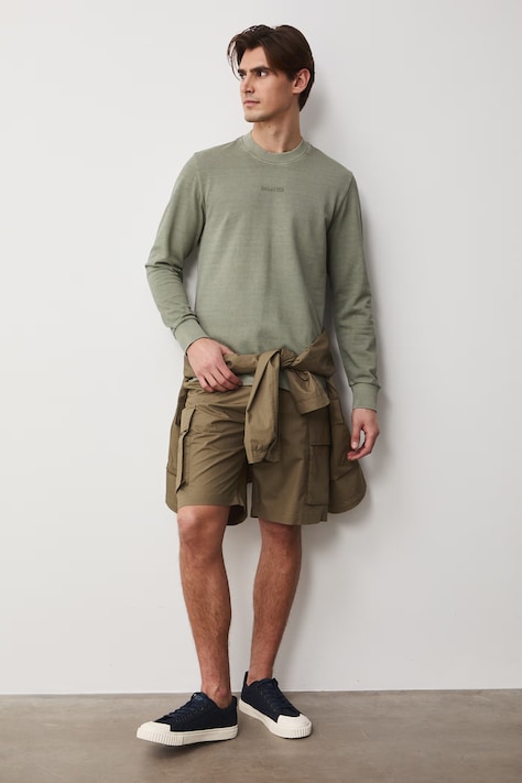 Longsleeve męski bawełniany zielony RS26-BUM052