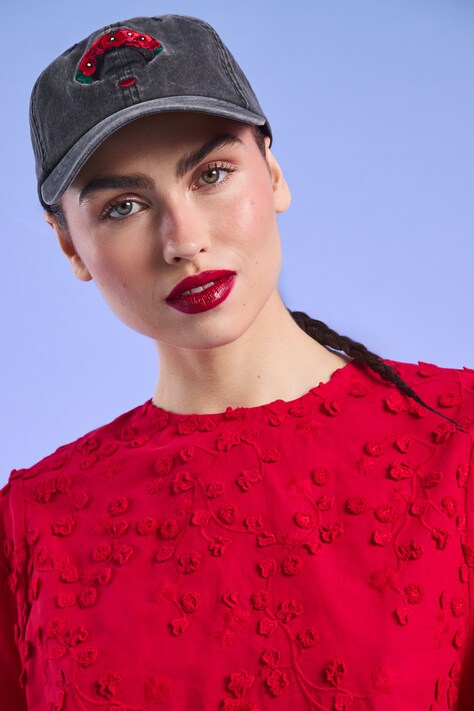 Medicine czapka z daszkiem bawełniana kolor szary