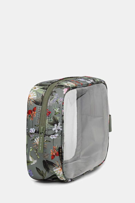 Kosmetyczka podróżna w kwiaty zielona RS26-COU501