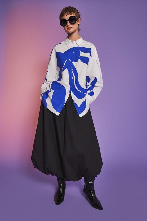 Medicine koszula bawełniana damska kolor biały relaxed z kołnierzykiem klasycznym