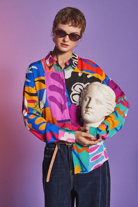 Koszula damska z kolekcji Eviva L'arte kolor multicolor RS26-KDD258