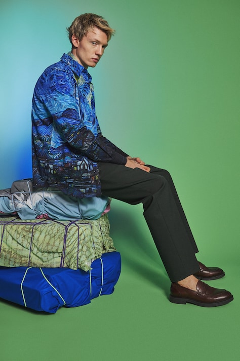 Koszula bawełniana męska z kolekcji Eviva L'arte kolor multicolor RS26-KDM252