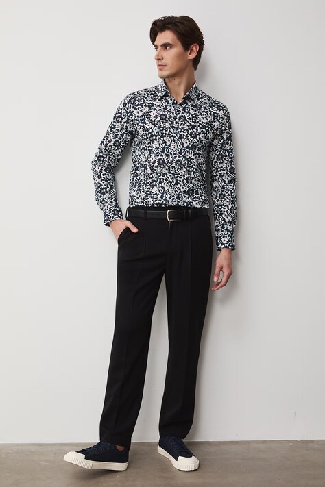 Medicine koszula męska bawełniana multicolor w kwiaty