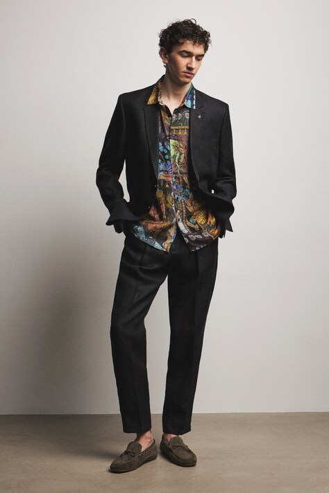 Medicine koszula męska z wiskozy multicolor