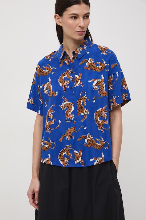 Koszula damska z wiskozy multicolor RS26-KKD051