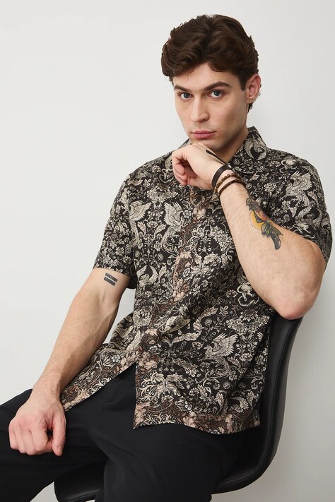 Medicine koszula męska kolor multicolor relaxed