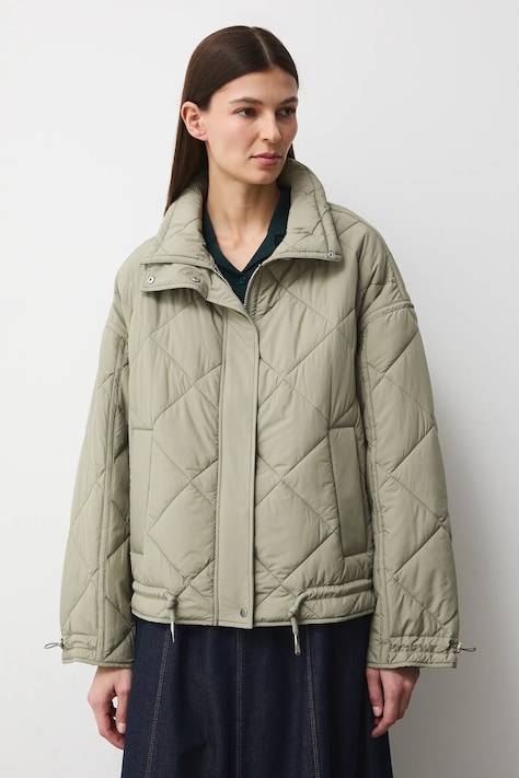 Bunda dámská prošívaná zelená barva RS26-KUD200