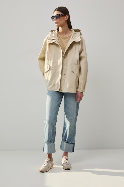 Medicine parka damska bawełniana beżowa