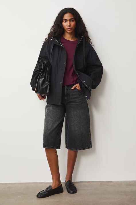 Medicine parka damska bawełniana granatowa