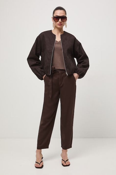 Bomberka damska bawełniana brązowa RS26-KUD505