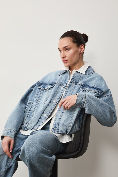 Medicine kurtka damska jeansowa niebieska