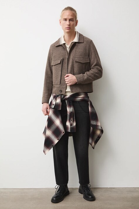 Medicine kurtka koszulowa kolor brązowy przejściowa