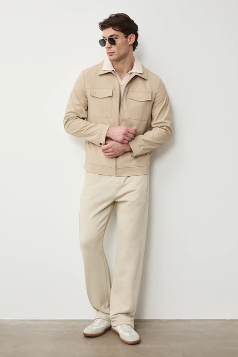 Medicine kurtka męska kolor beżowy przejściowa