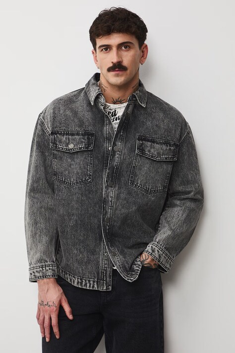 Medicine kurtka męska jeansowa szara