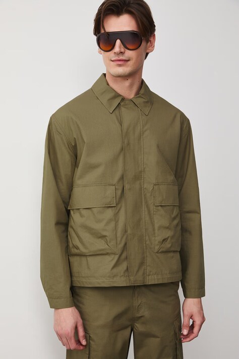 Medicine kurtka koszulowa męska bawełniana zielona