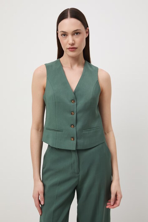 Medicine kamizelka damska z wiskozą zielona