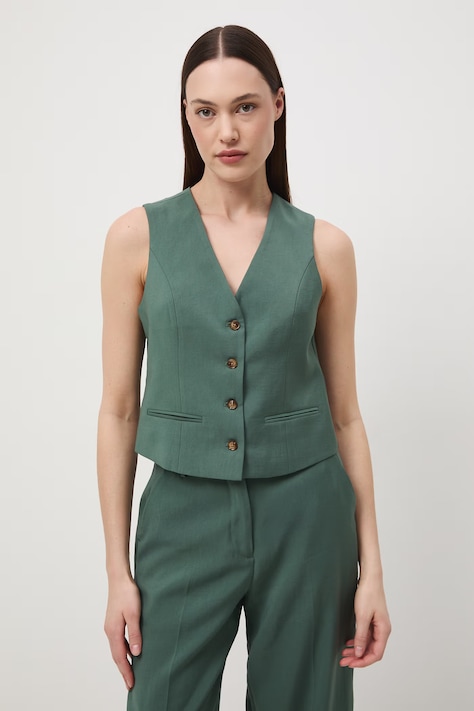 Medicine kamizelka damska z wiskozą zielona