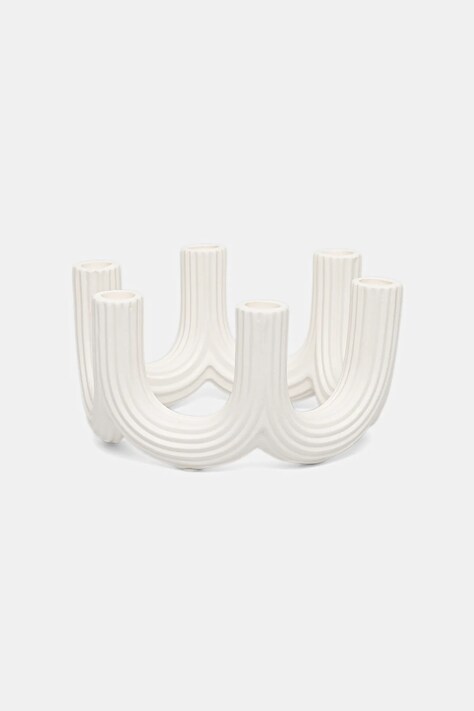 Dekorativní svícen z porcelánu bílá barva RS26-LEU200