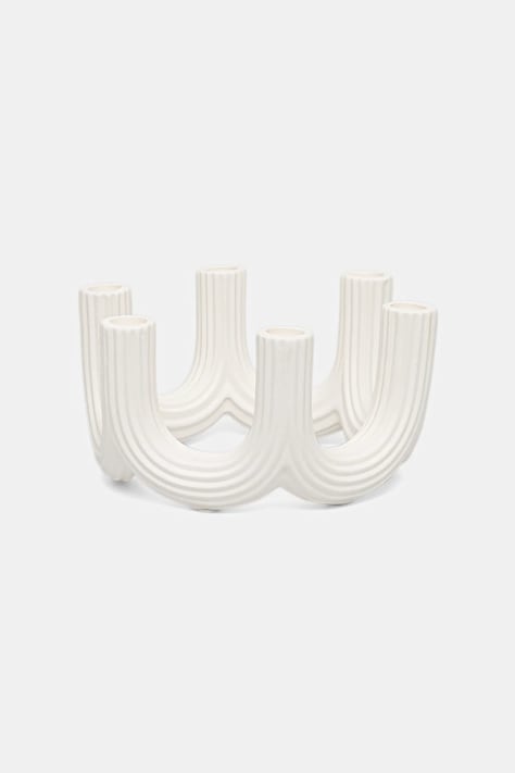 Dekorativní svícen z porcelánu bílá barva RS26-LEU200