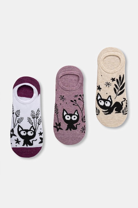 Bavlnené ponožky s motívom mačiek (3-pack) viac farieb RS26-LGD201