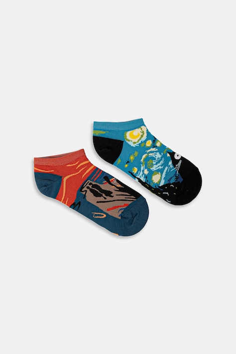 Skarpetki bawełniane damskie z okazji Dnia Kota (2-pack) kolor multicolor RS26-LGD350