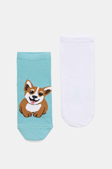 Skarpety damskie bawełniane z motywem zwierzęcym 2-pack multicolor RS26-LGD805