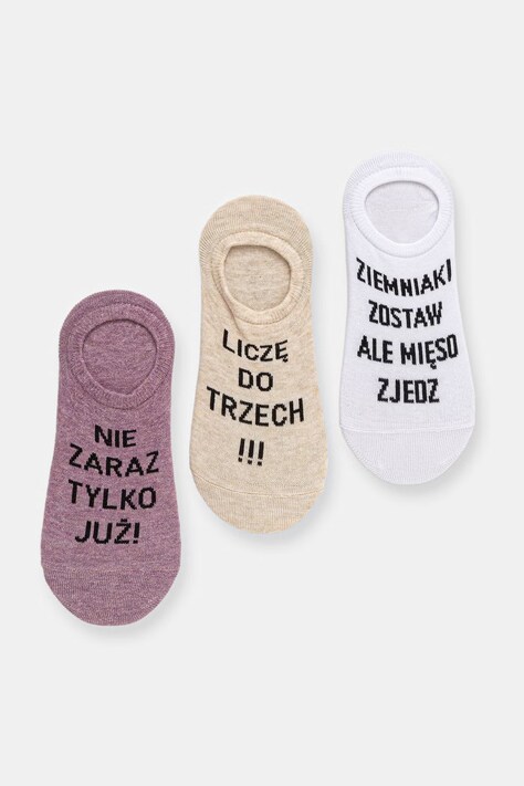Medicine skarpety stopki damskie z bawełną 3-pack multicolor