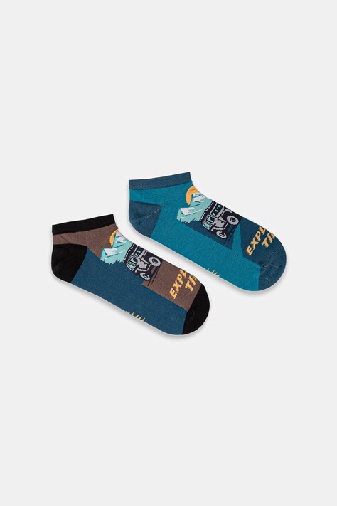 Skarpetki bawełniane męskie wzorzyste (2-pack) kolor multicolor RS26-LGM302