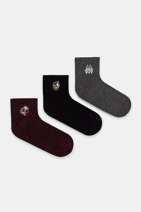 Medicine skarpety męskie bawełniane z haftem 3-pack multicolor