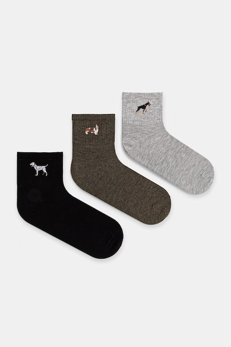 Skarpety męskie z włókna bambusowego z motywem zwierzęcym 3-pack multicolor RS26-LGM533