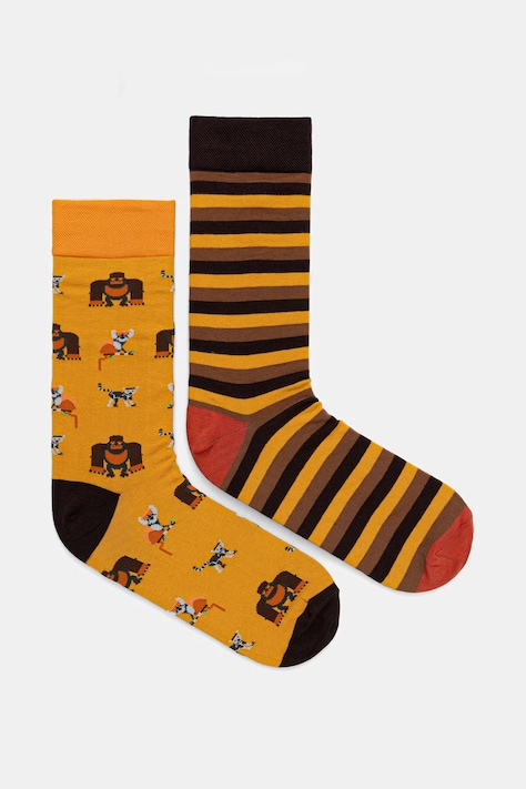 Skarpety męskie bawełniane w paski 2-pack multicolor RS26-LGM710