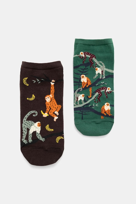 Skarpety męskie bawełniane z motywem zwierzęcym 2-pack multicolor RS26-LGM714