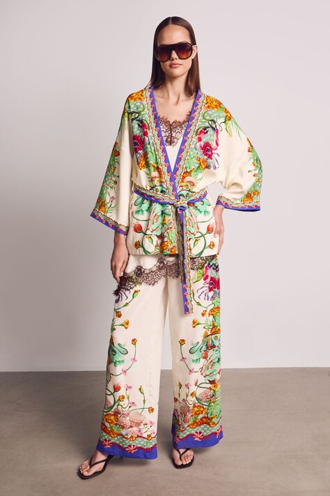 Medicine kimono damskie z wiskozą multicolor