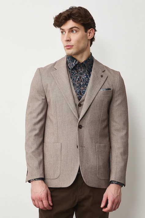 Medicine marynarka męska kolor brązowy