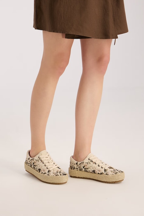 Medicine tenisówki damskie bawełniane beżowe niskie