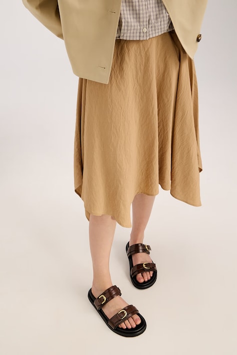 Klapki damskie skórzane brązowe RS26-OBD508