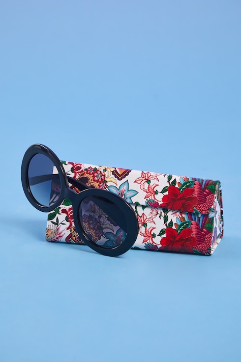 Etui na okulary damskie wzorzyste kolor multicolor RS26-OKU400