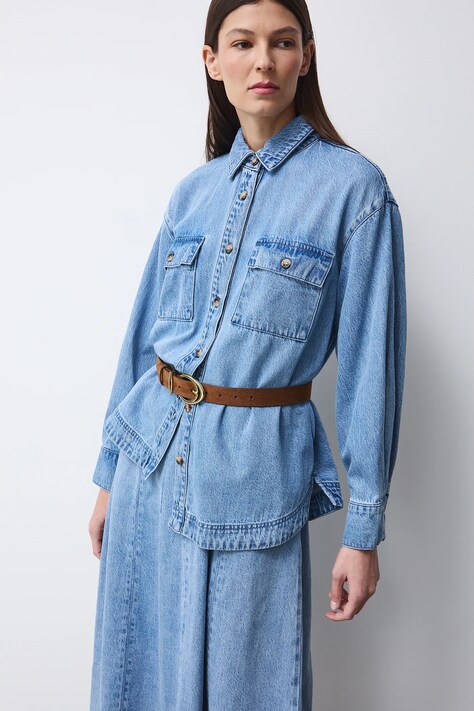 Medicine pasek damski kolor brązowy