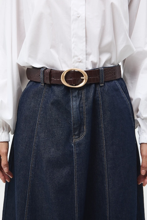 Medicine pasek damski kolor brązowy