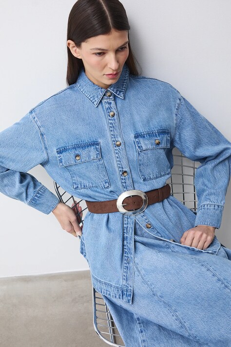 Medicine pasek damski brązowy