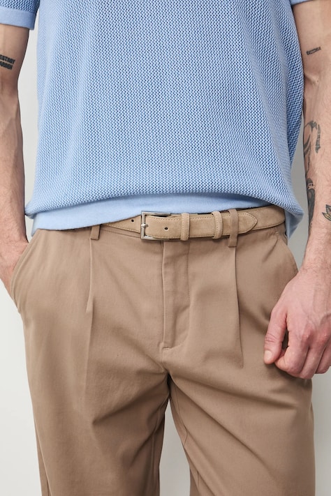 Pásek mužský semišový béžový RS26-PAM500