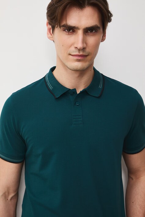 Medicine polo męskie turkusowe