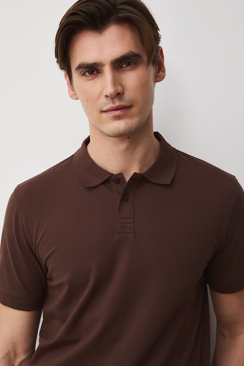 Medicine polo męskie brązowe