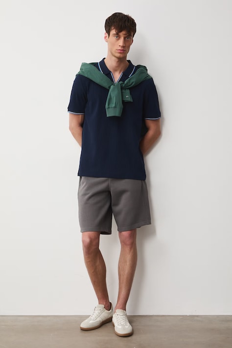 Medicine polo męskie bawełniane z elastanem granatowe