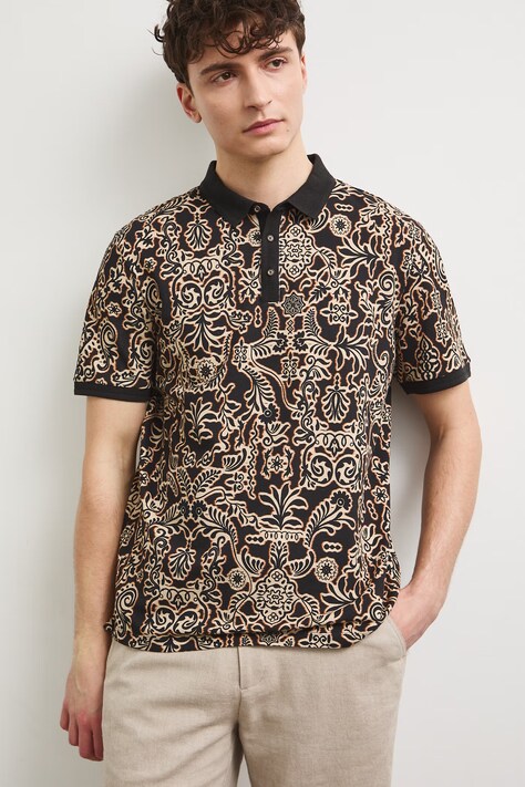 Medicine polo męskie bawełniane czarne