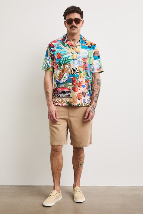 Polo męskie bawełniane z elastanem multicolor RS26-POMA11