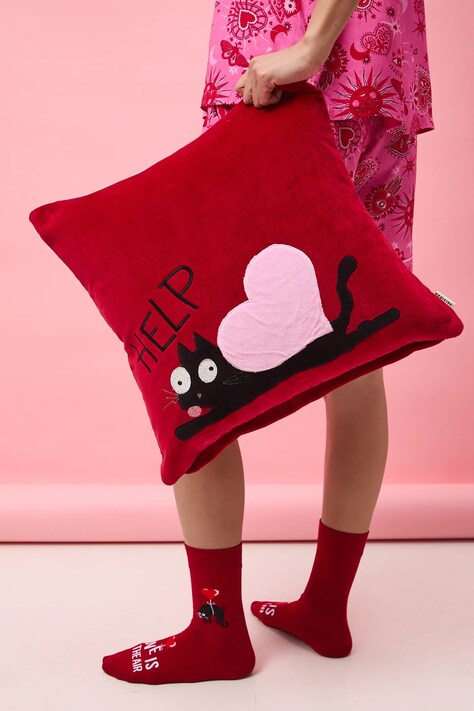 Medicine poszewka dekoracyjna na poduszkę kolor czerwony