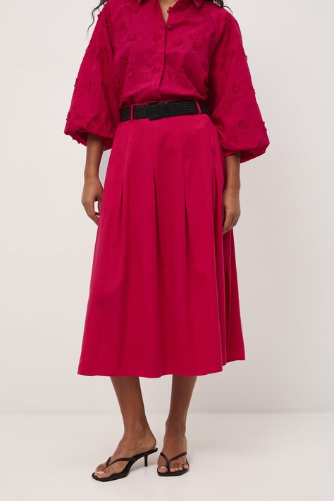 Medicine spódnica z rozcięciami różowa gładka